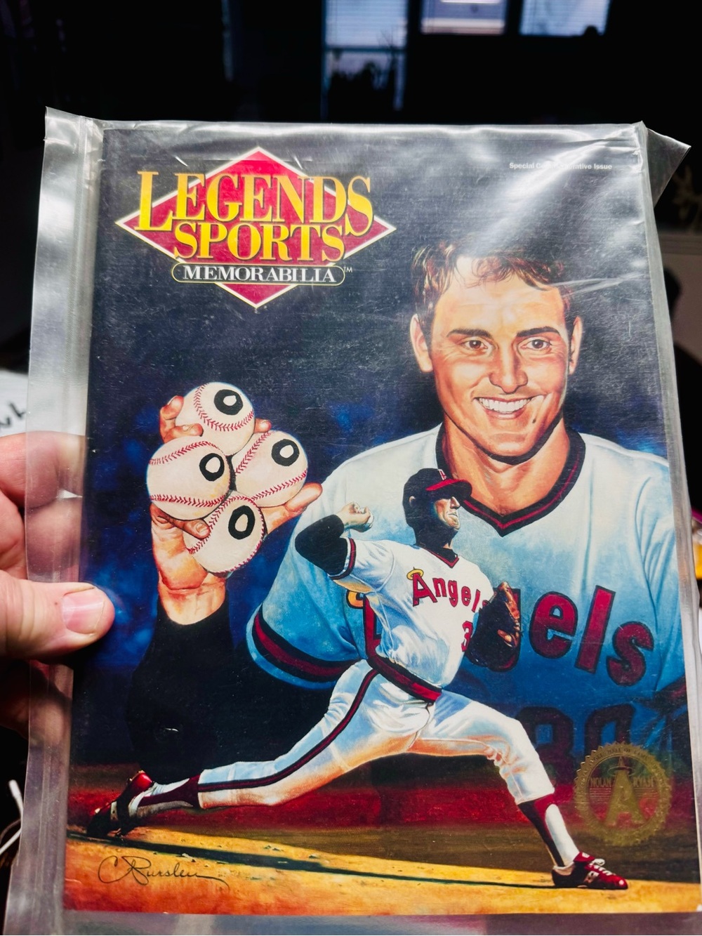 1992 legends sport Nolan Ryan book angels baseball mlb 90s Los Angeles